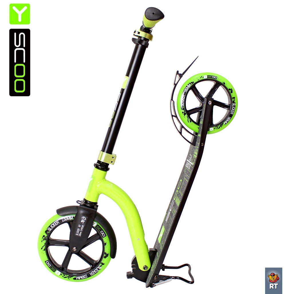 Самокат Y-Scoo RT 230 Slicker New Technology, зеленый  